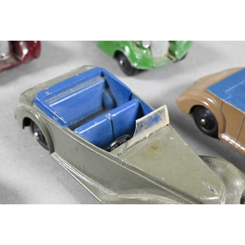 986 - Dinky Toys: 38a Frazer Nash Sports Car, 38b Sunbeam Talbot Sports Car, 38c Lagonda Sports Coupe, 38d... 