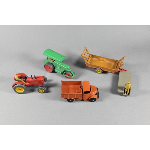 988 - Dinky Toys: 25m Bedford End Tipper, 25p Aveling Barford Road Roller, 14a B.E.V. Electric Truck, 27a ... 