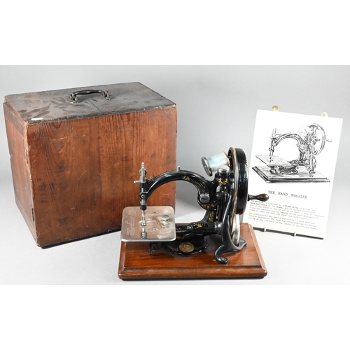 994 - Willcox and Gibbs 1883 patent sewing machine with box