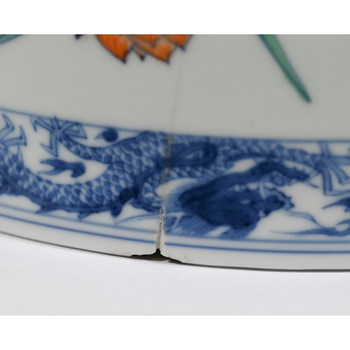 320 - A Chinese 18th century doucai 'duck and lotus' marriage bowl, finely painted in polychrome enamels w... 