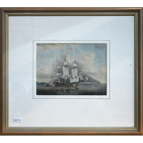 507 - English school - A pair of marine studies, watercolour, 14 x 19 cm (2)