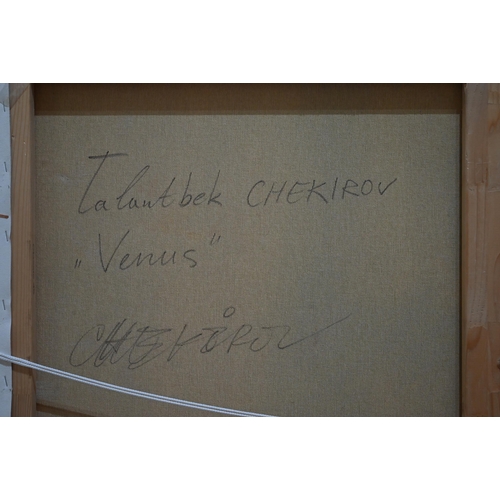 600 - Talentbek Chekirov (b 1971) - 'Venus', oil on canvas, signed lower right, inscribed to verso, 99 x 9... 