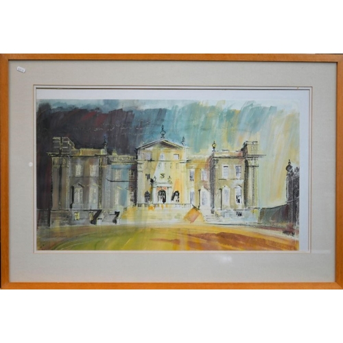 641 - Ian Weatherhead (b 1932) - 'Homage to Sir John Piper', watercolour, signed, 45 x 77 cm