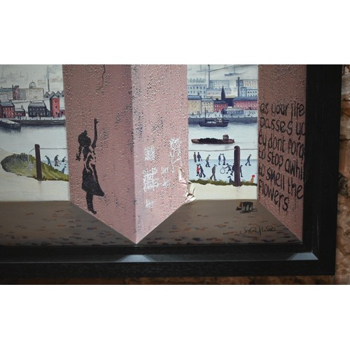 678 - After John Wilson - 'Two Canals', 3D wall sculpture, Spring 2015, limited edition 30/150, signed, 45... 