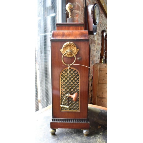 750 - John Gale, London, a brass inlaid mahogany table clock, the twin fusee five pillar hour movement str... 