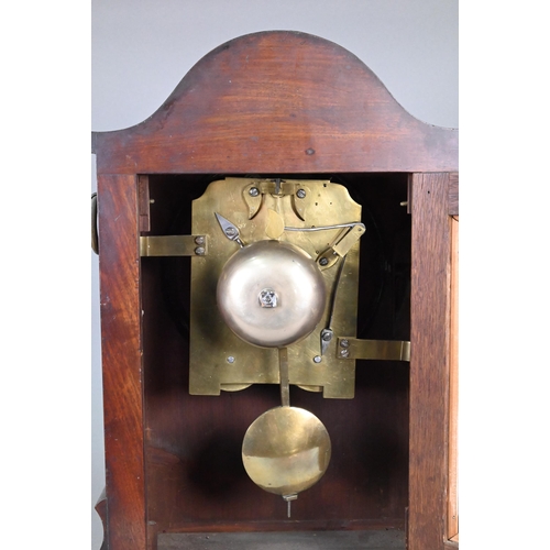 776 - Leach, Romsey, a 19th century mahogany cased twin fuse bracket clock, with white enamelled dial, 46 ... 