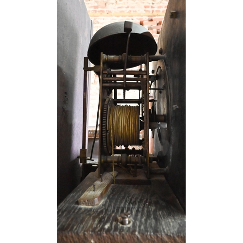 853 - John Stokes, Saffron Walden, an 18th century oak longcase clock, the 8-day movement with 30 cm brass... 