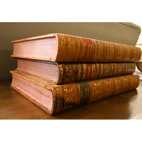 103 - A set of six cut glass whisky tumblers concealed in a stack of leather-bound books