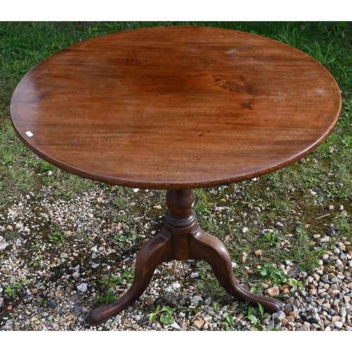 367 - A George III mahogany tilt top tripod table to/w a mahogany carver chair (2)