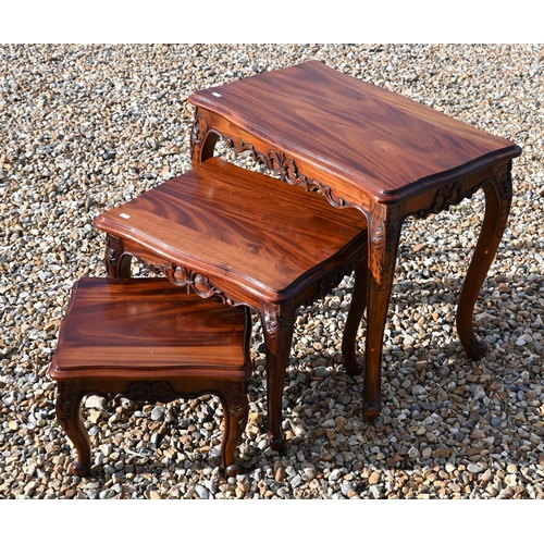 368 - A nest of three hardwood occasional tables (3)