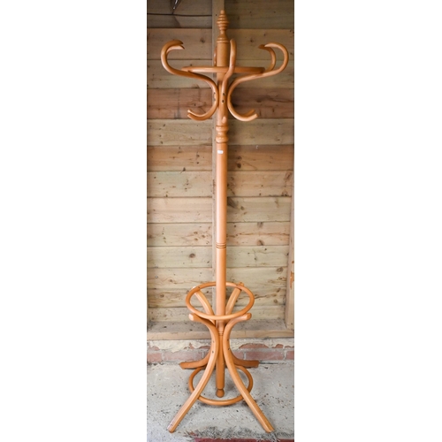 416 - A beech coat/stick stand