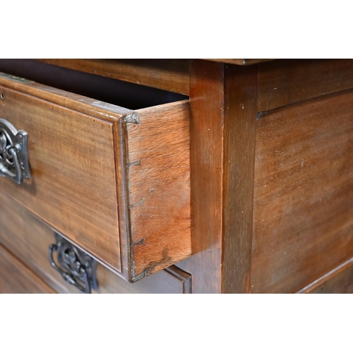 427 - #An early 20th century walnut mirror backed dressing chest, 107 x 53 x 102 cm h