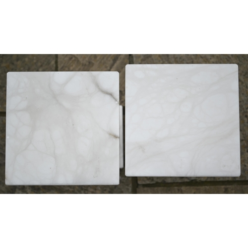 470 - A pair of modern marble plinths