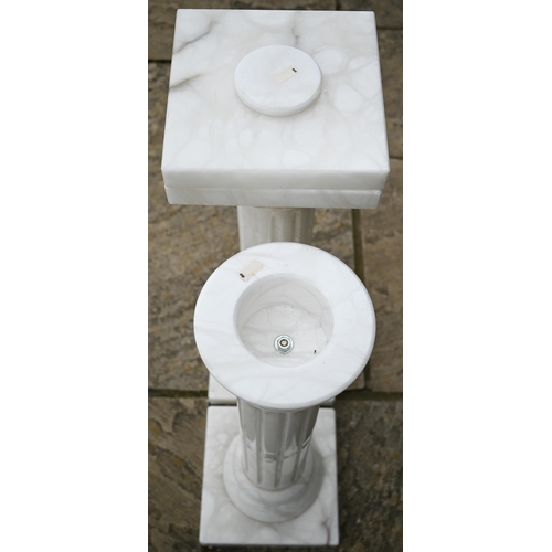 470 - A pair of modern marble plinths