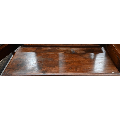 479 - Victorian walnut writing table with two frieze drawers on turned legs, 120 cm wide x 63 cm deep x 76... 