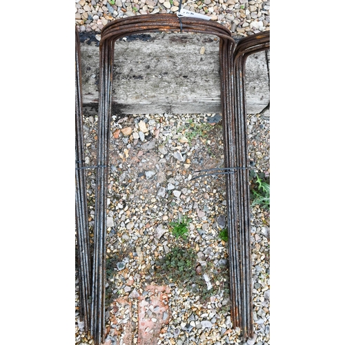 64 - Ten large weathered steel garden frames (10)