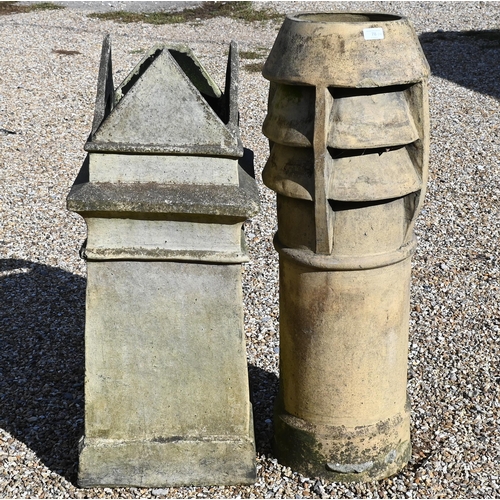 78 - Two old chimney pots (2)