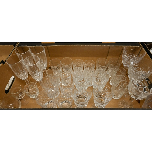 93 - Set of eight Waterford Sheila wine glasses to/w a silver mounted ship's decanter with silver label, ... 