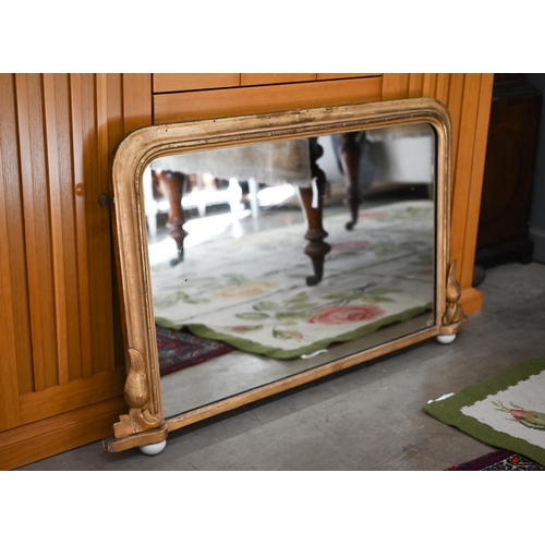 234 - A large Victorian mahogany chest with shallow drawer over two short and two long standard drawers wi... 