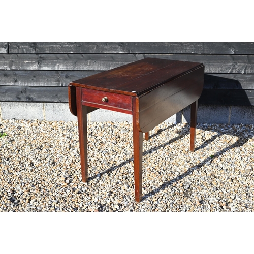 260 - A 19th century mahogany Pembroke table with dummy drawer