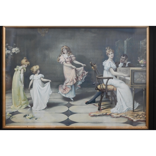 305 - Pair of prints after Frank Robert Spacey (1865-1945) - Regency family scenes, 34.5 x 49 cm (2)