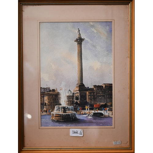 322 - Pierre Le Boeuff - 'Abbeville', France, watercolour, signed lower left, 38 x 27.5 cm to/w D McGill, ... 