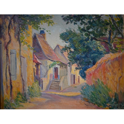 324 - C Genge - A country lane, oil on canvas, signed to/w accompanying letter from the RA dated 1964, 34.... 