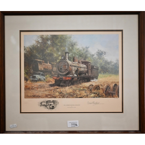 332 - After David Shepherd - 'The Zambezi Sawmills Railway', ltd ed print numbered 672/850 to/w reproducti... 