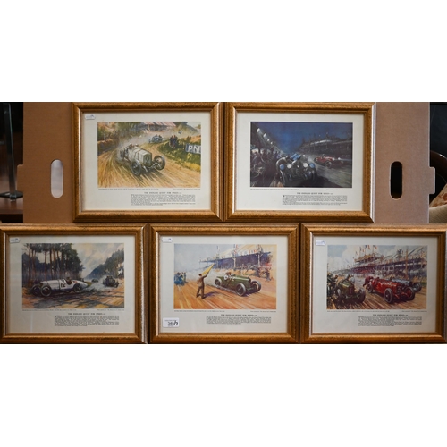 340 - Seven framed Motor Prints - 'The Endless Quest for Speed', 23 x 30 cm (7)