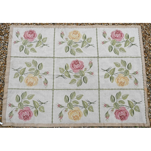 507 - A contemporary floral design wool work carpet, 240 x 176 cm