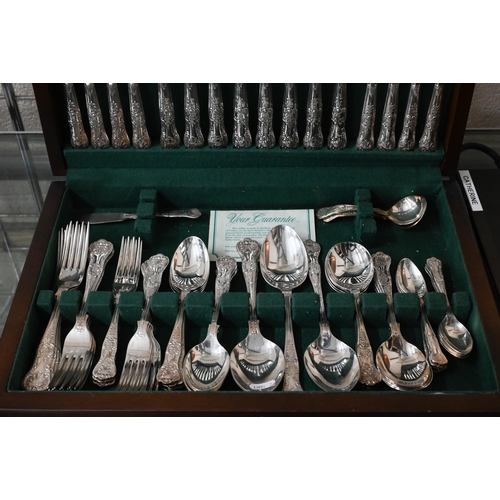 83 - Canteen of epns Kings pattern flatware and cutlery for eight settings (little used)