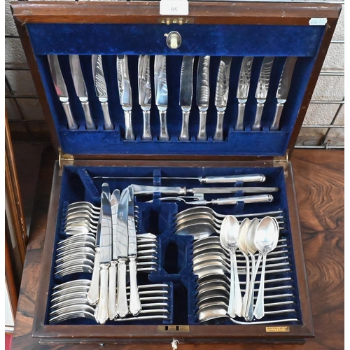 85 - Mappin & Webb canteen of EPNS flatware and cutlery, with extras