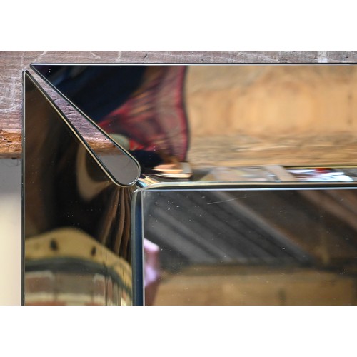 379 - Modern mirror in metal frame made by Calagaris, 178 x 67 cm