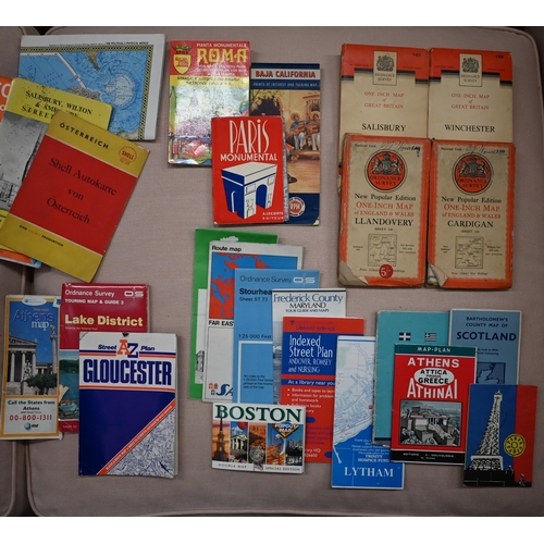 Various Folding Ordnance Survey And Other Maps Etc 8455