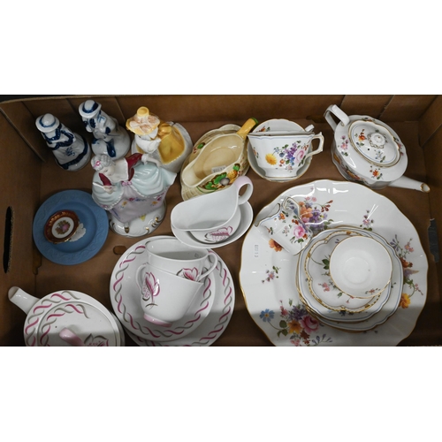 2 - Quantity of Royal Crown Derby floral-printed table ware to/w Art Deco style tea for two set, ceramic... 