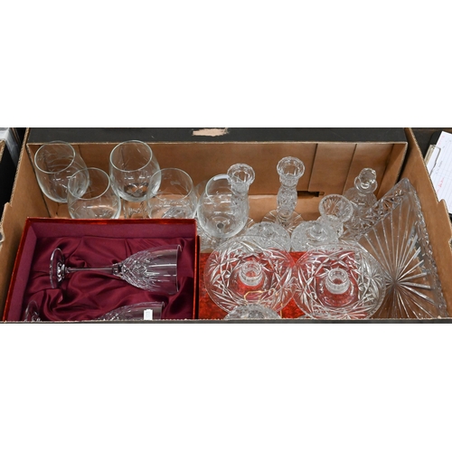 3 - Set of six boxed Doulton International cut wine glasses, to/w other glasses, dressing table set etc ... 