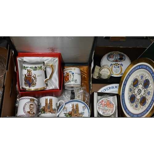 38 - Various Royal Commemorative china, including Spode, Crown Staffordshire, Minton, etc - some boxed (b... 