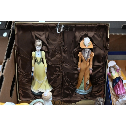 43 - Three boxed Spode Chelsea Figures to/w three Royal Doulton figures and a boxed pair of limited editi... 