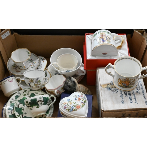 44 - Quantity of Royal Commemorative china and other memorabilia to/w other decorative ceramics (2 boxes)