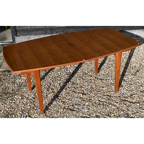 460 - A Gordon Russell teak dining table to/w six dining chairs (4 x standard and 2 x carvers), the tonnea... 