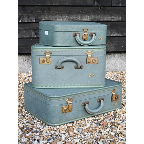 65 - Suite of Regal vintage luggage - small suitcase, hat-case and vanity case (3)