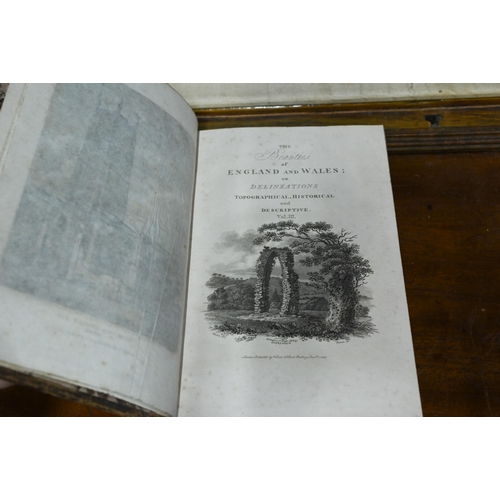 1001 - A late 18th century bound volume of engravings of Country Houses, Churches and Monuments, by J Bonne... 