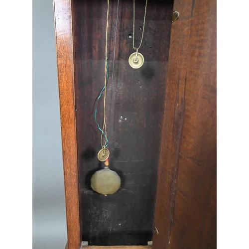 937 - John Stokes, Saffron Walden, an 18th century oak longcase clock, the 8-day movement with 30 cm brass... 