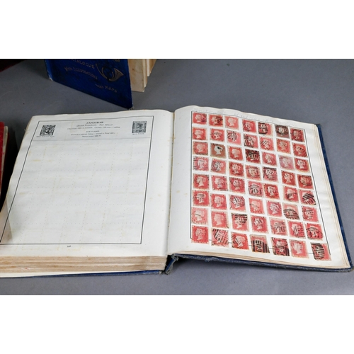 1136 - Two albums of Victorian and Edwardian British Empire and contemporary foreign postage stamps to/w fi... 