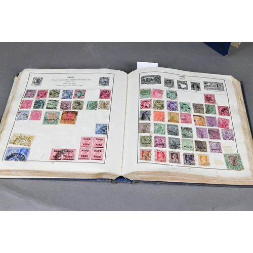 1136 - Two albums of Victorian and Edwardian British Empire and contemporary foreign postage stamps to/w fi... 