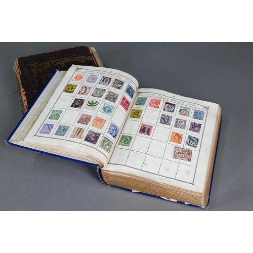 1136 - Two albums of Victorian and Edwardian British Empire and contemporary foreign postage stamps to/w fi... 