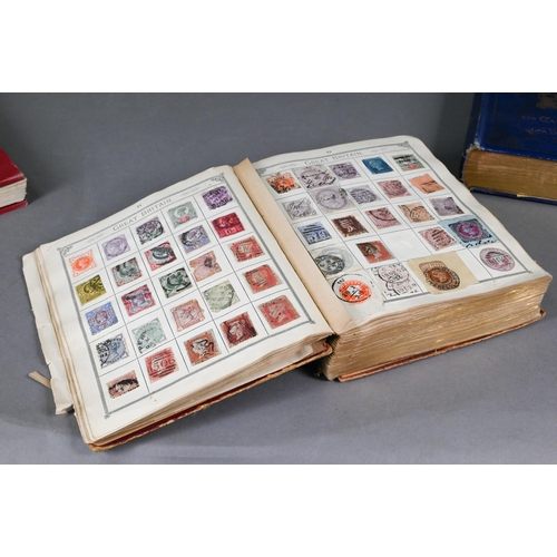 1136 - Two albums of Victorian and Edwardian British Empire and contemporary foreign postage stamps to/w fi... 