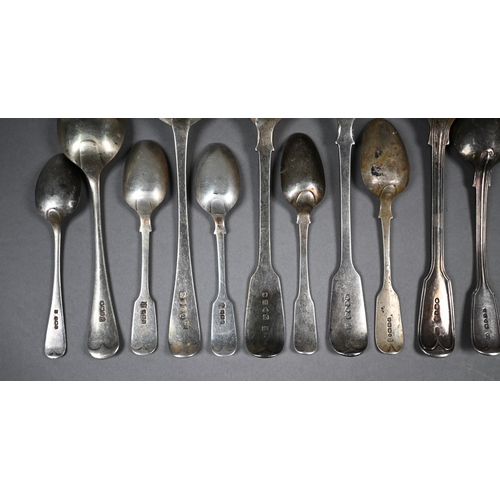 156 - A George III old English pattern tablespoon, Eley & Fearn, London 1802, to/w  various other Vict... 