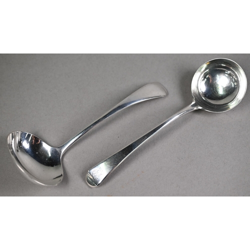 171 - George III silver sauce ladle, George Smith III & William Fearn, London 1786, to/w another sauce... 