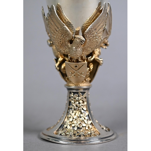 186 - Aurum parcel gilt silver St Paul's Cathedral 1981 Royal Wedding Goblet, ltd ed. no. 354/1000, Hector... 